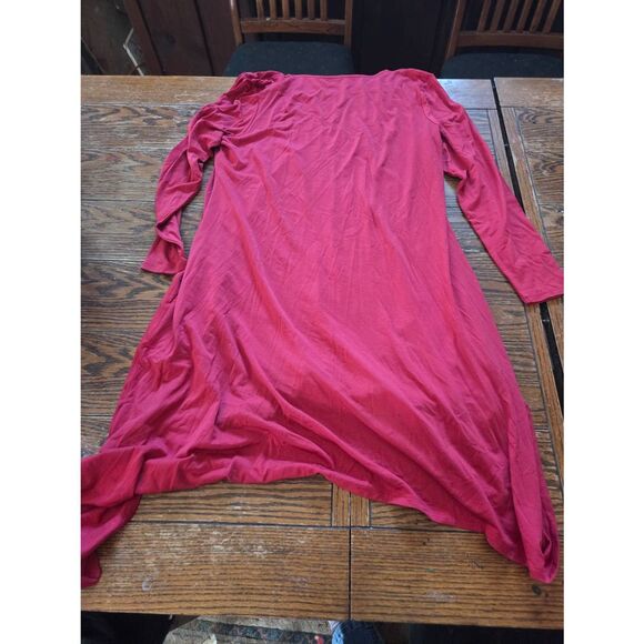 NWT Gudrun Sjoden red jersey high low swing  dress sz Medium - Picture 3 of 5